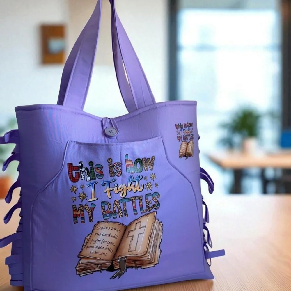 Vibrant Purple Artistic Tote Bag